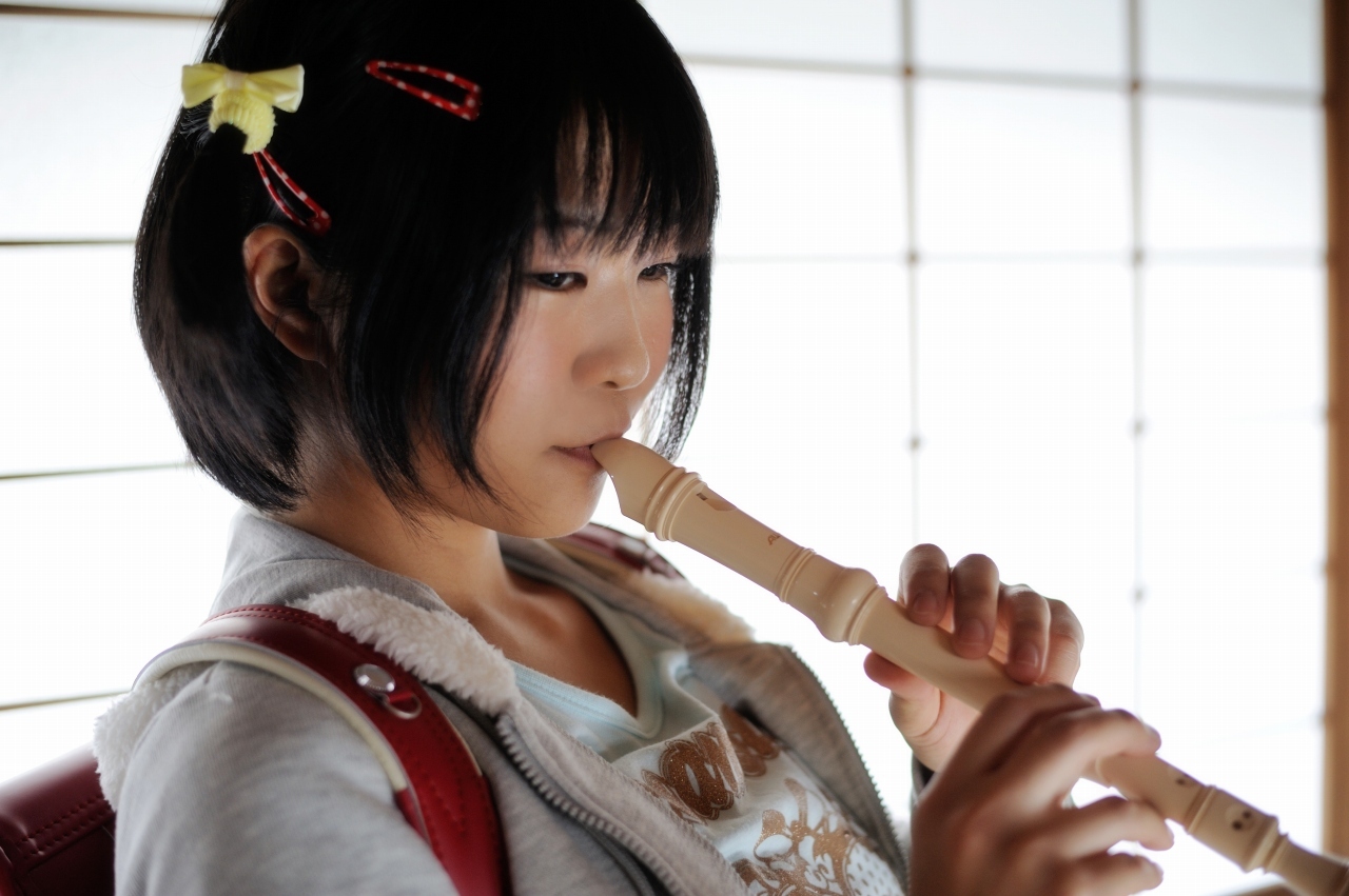 [Cosplay] Hot Flute Student - Pigtails & Perfect Ass